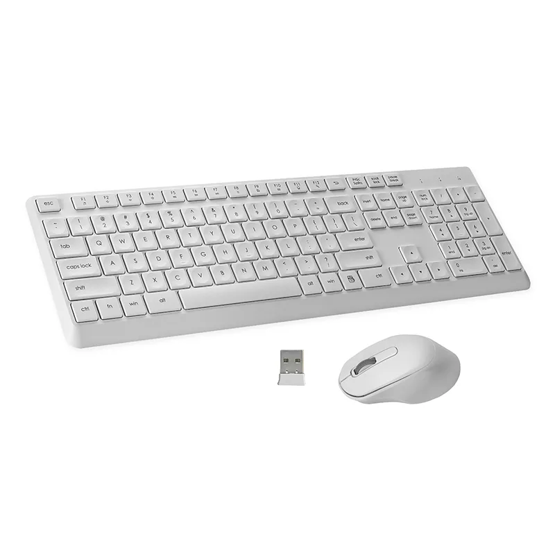 ¿Por qué la combinación de teclado y mouse inalámbricos blancos de 2,4 GHz es la mejor opción para espacios de trabajo modernos?