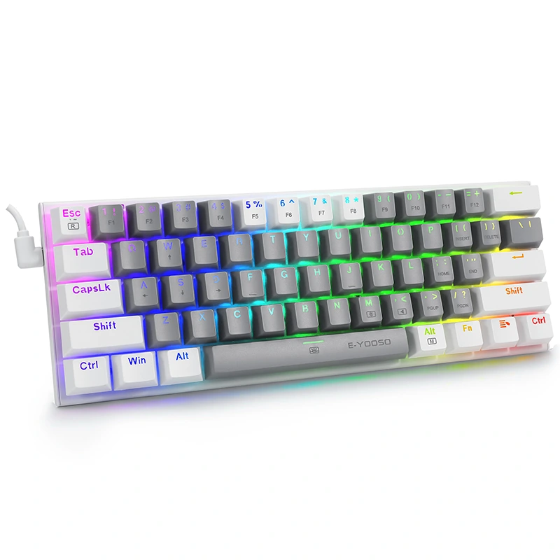 61 keys 60% RGB Teclado mecánico de juegos con cable