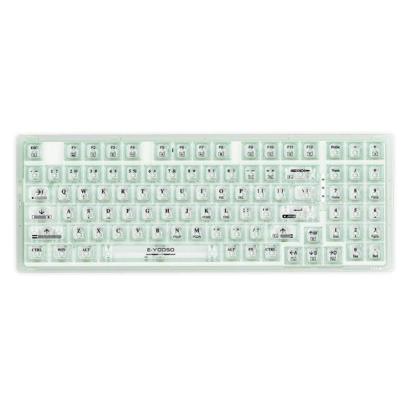 Teclado mecánico para juegos de 94 teclas con cable