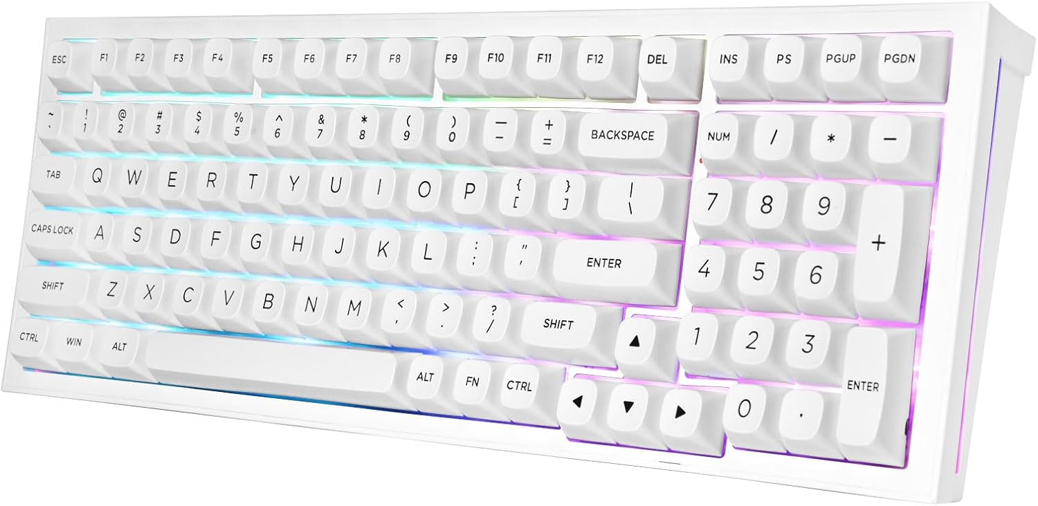 Teclado mecánico inalámbrico para juegos White Creamy K723