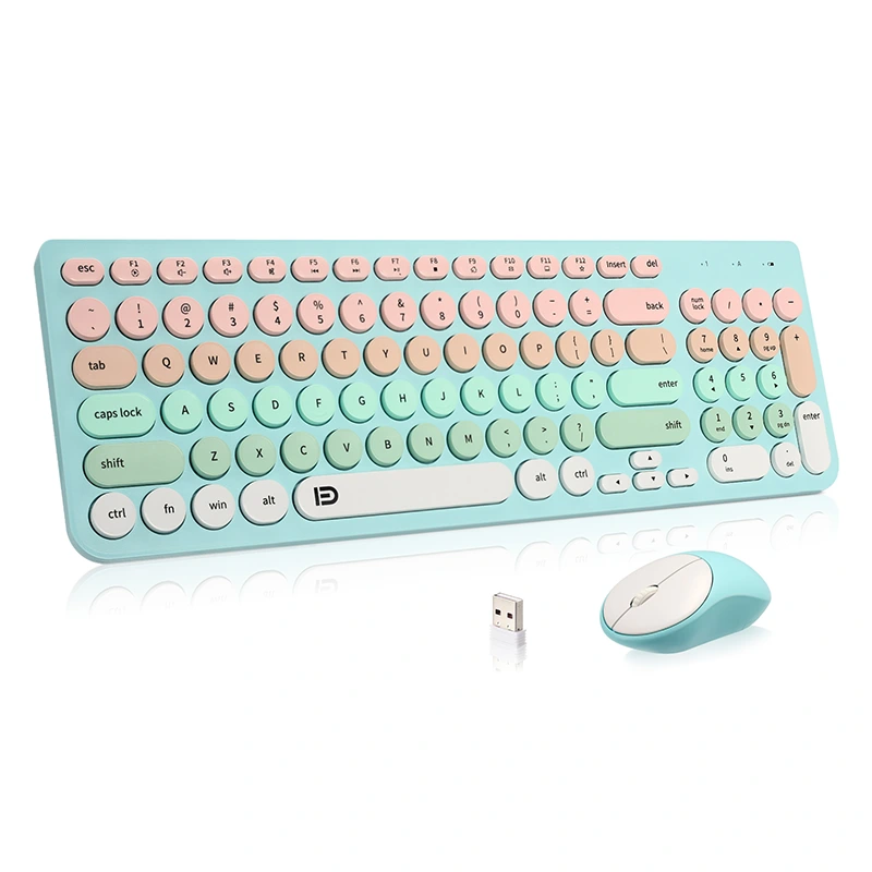 Combo de teclado y mouse inalámbrico 2.4GHz de tamaño completo